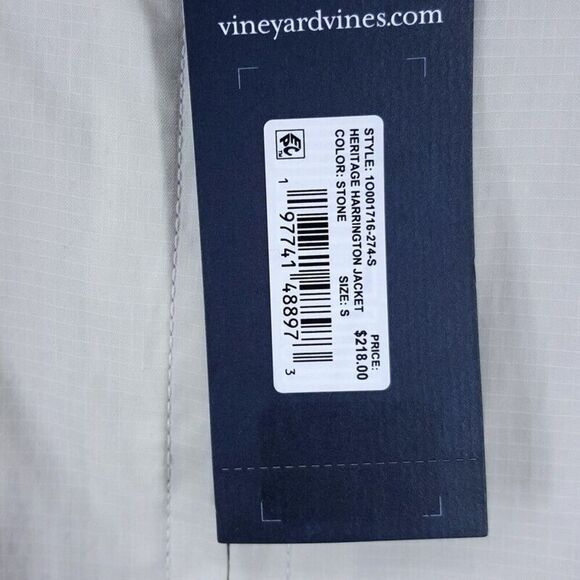 VINEYARD VINES Jacket Mens Small Stone Heritage Harrington Waxed Cotton $218 - Picture 5 of 10